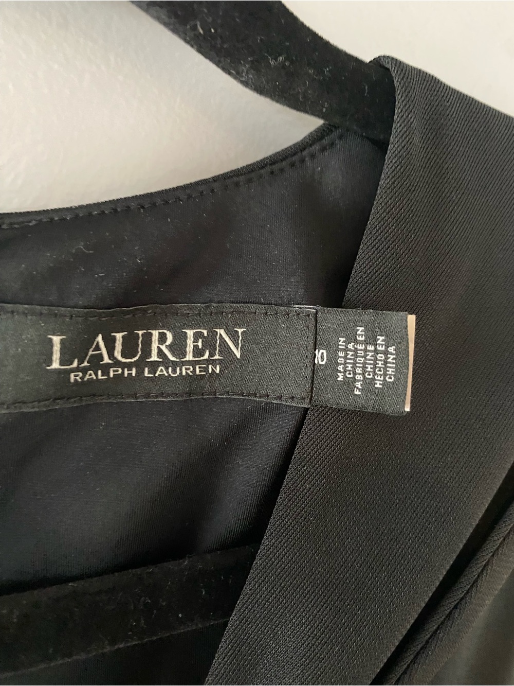 Lauren Ralph Lauren Black Twist-Neck Wide-Leg Jumpsuit - Picture 8 of 9